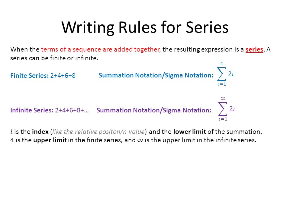 SOLUTION: write the series 6+12+18+24 with summation notation